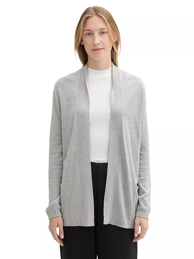 TOM TAILOR Strickjacke grau