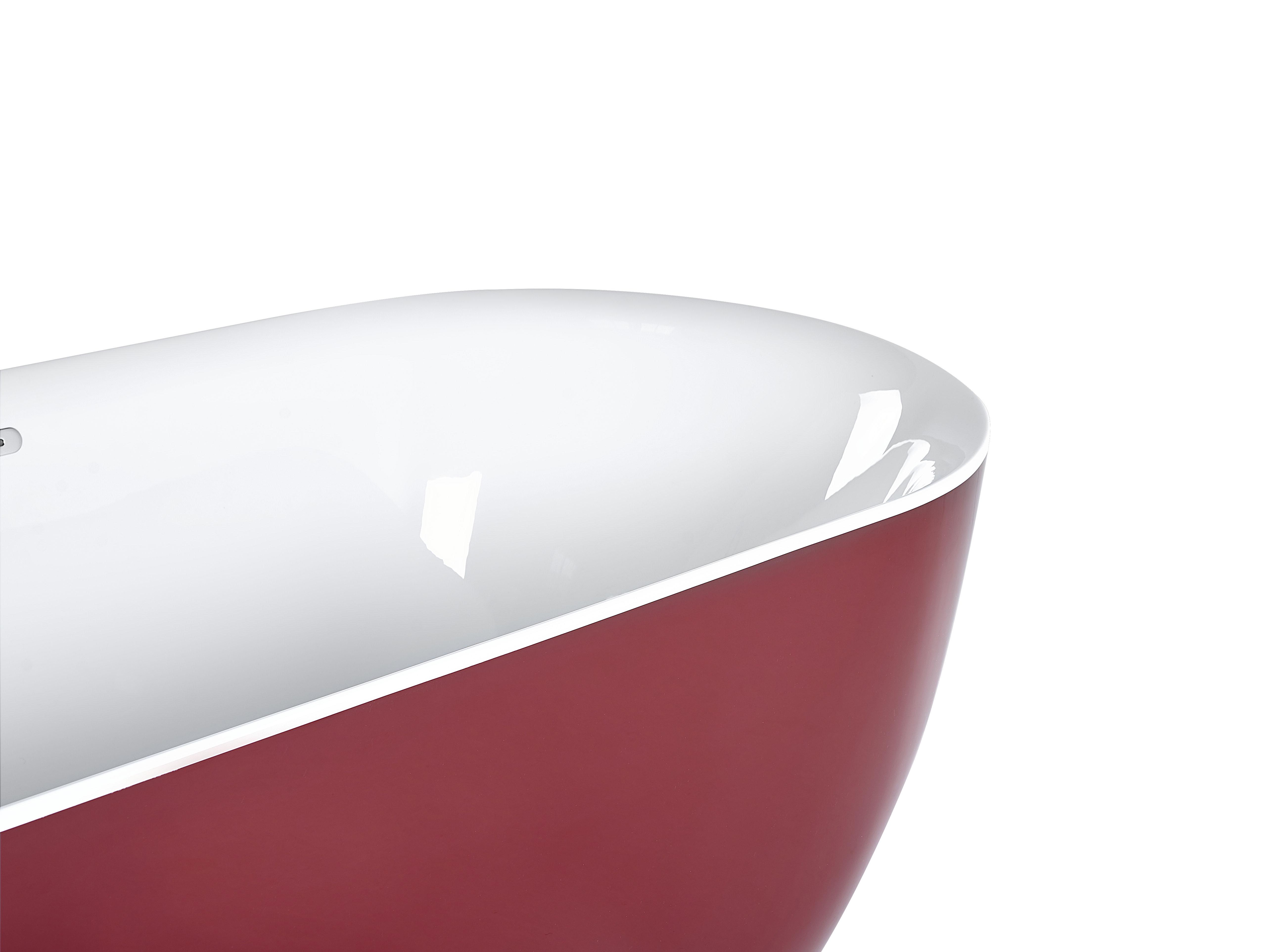 Vrijstaand bad CARRERA 170 x 80 cm Bordeauxrood