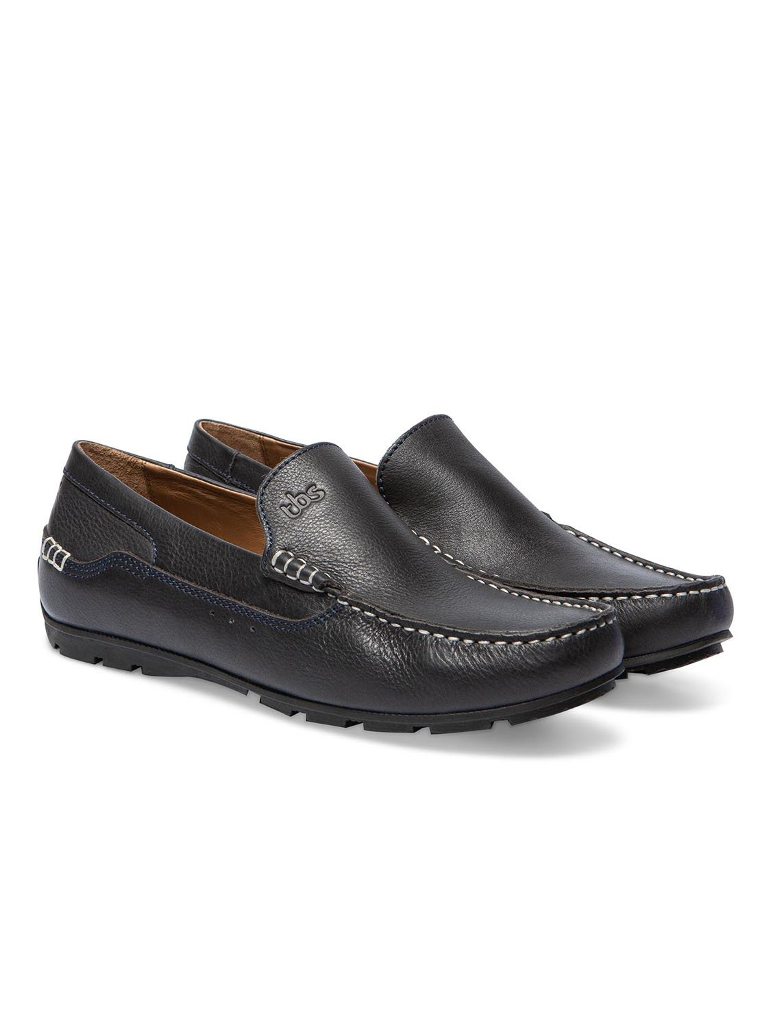 Mocassins Homme En Cuir Marine