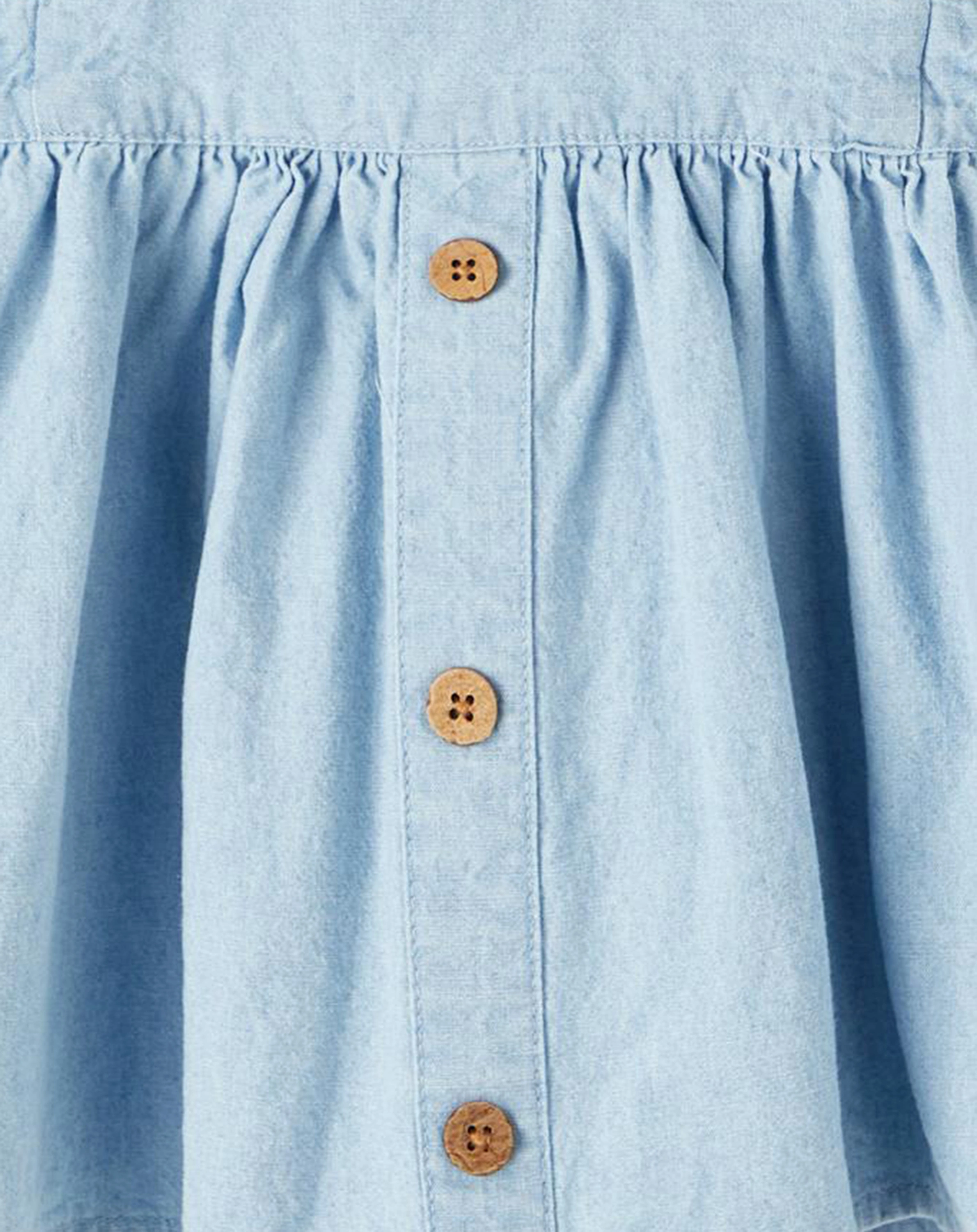 Latzkleid NMFDALEY DENIM in light blue