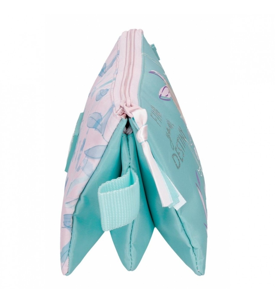 Estojo para lápis Joumma Bags Frozen Memories com três compartimentos, azul.