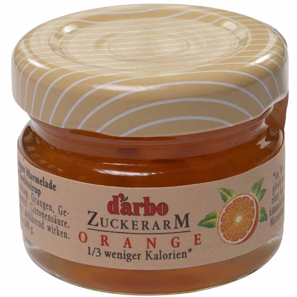 Darbo Fruchtaufstrich Zuckerarm Orange Minigläser 60x28g=1680g MHD:14.2.26