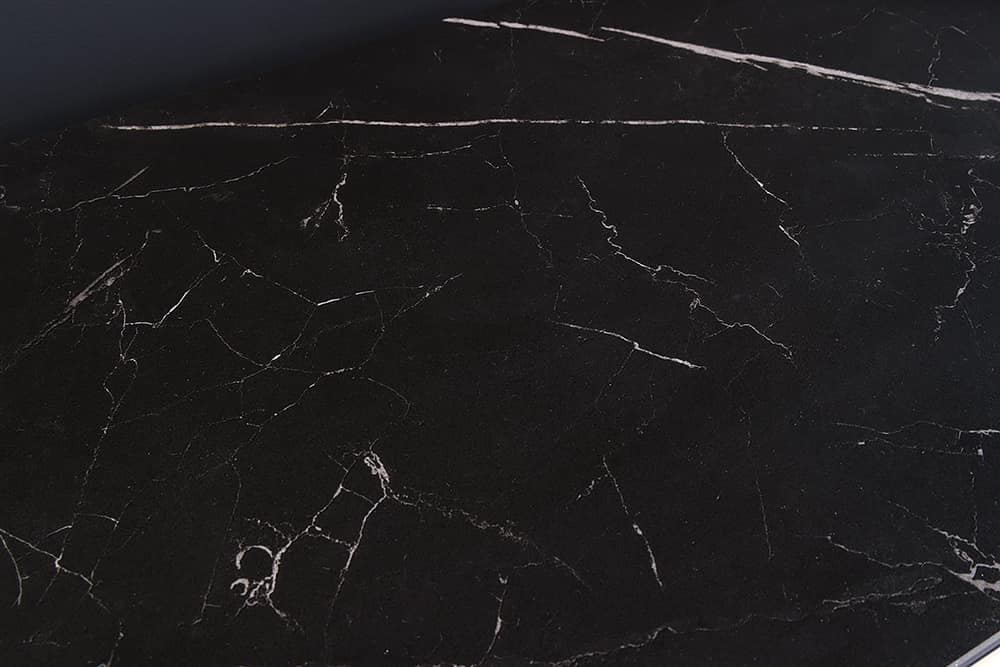 Design Konsolentisch MODERN BAROCK 140cm schwarz anthrazit chrom Keramik Marmor
