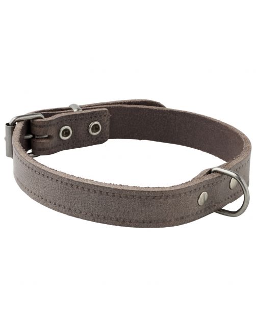 Adori Halsband Vintage Leder Geniet Bruin - Hondenhalsband