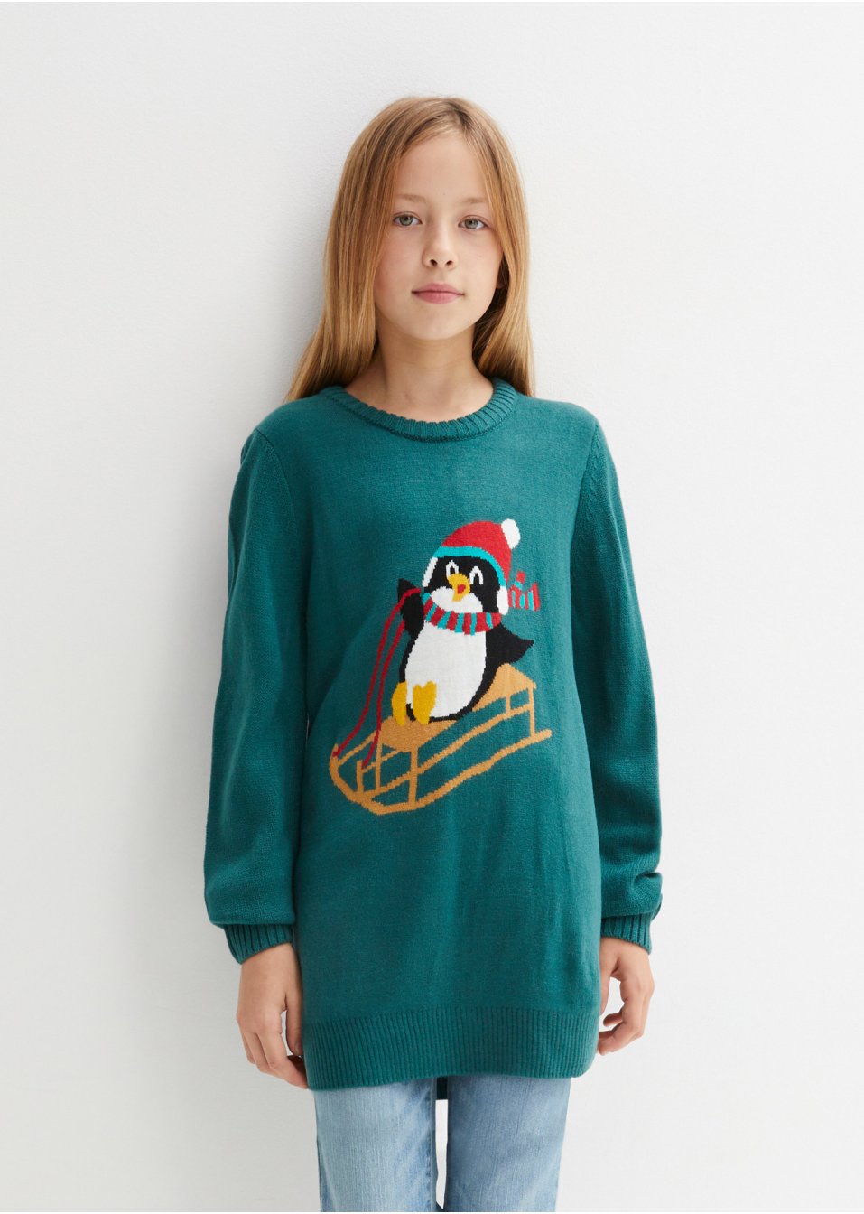 Pull en maille enfant avec motif de Noël