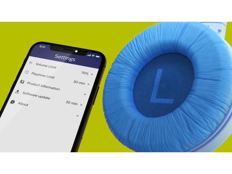 Philips Wireless On-Ear-Kopfhörer TAK4206BL/00 Blau Kabellose On-Ear-Kopfhörer für Kinder Hell und auffällig