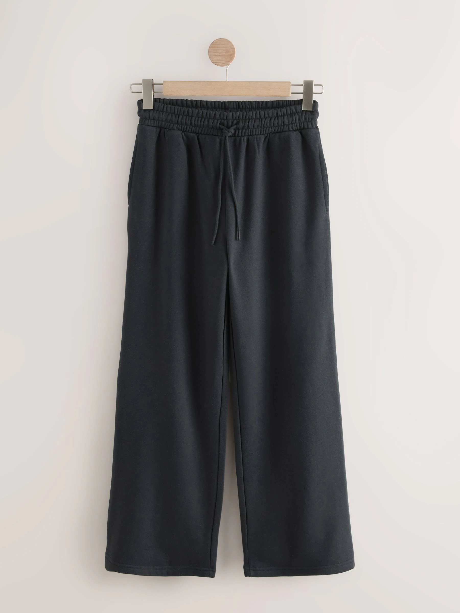 Zwart - Essential Wide Leg Jersey Joggers