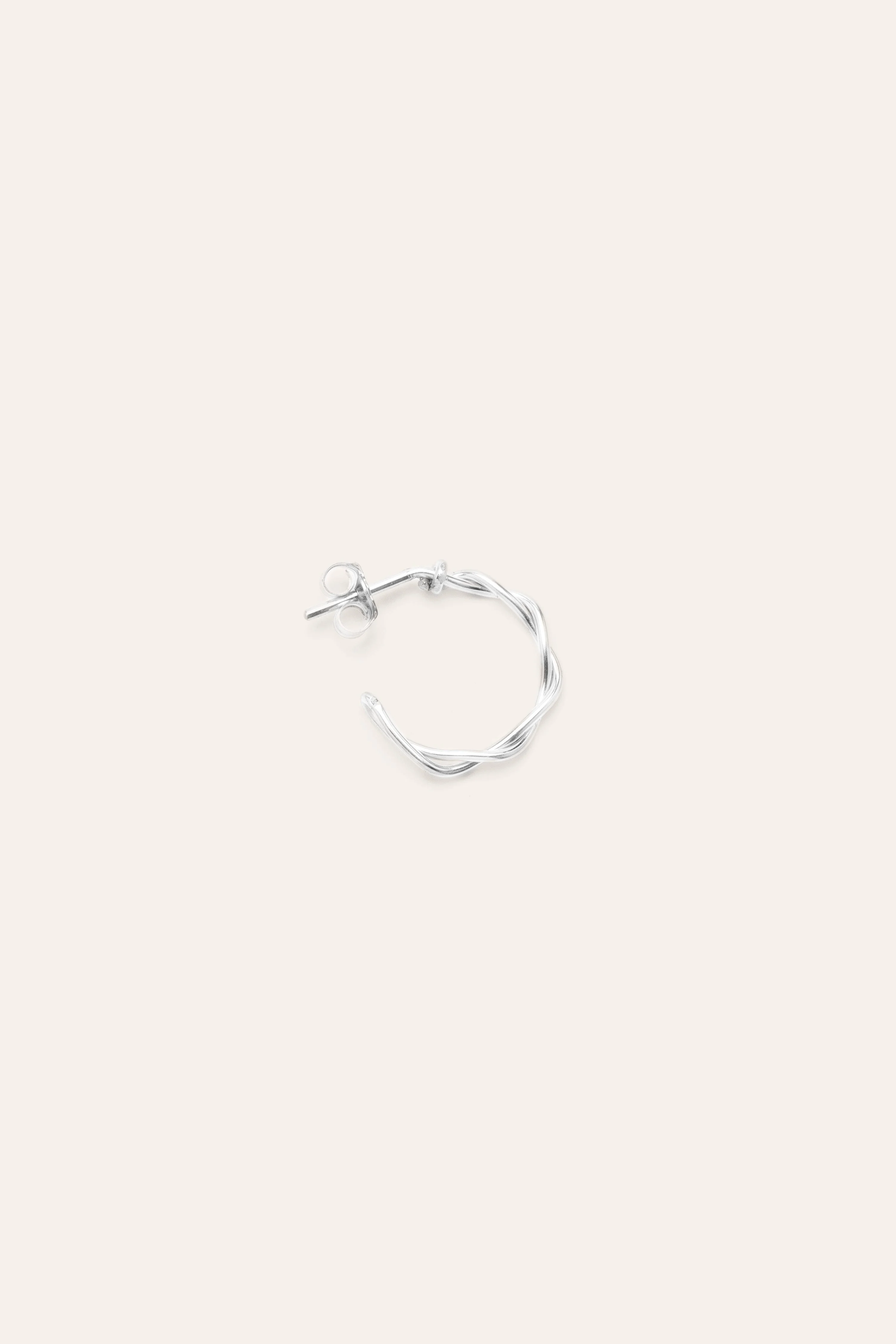 Mini créoles torsade argent | Argent