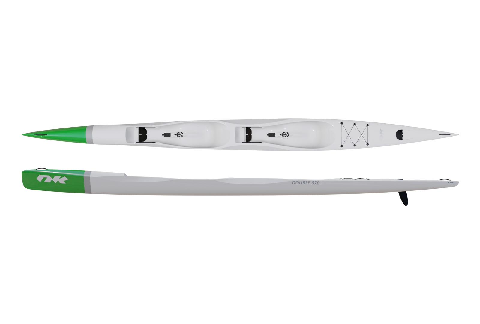 Nordic Kayaks Double 670 CarbonLite Hvit/Grønn