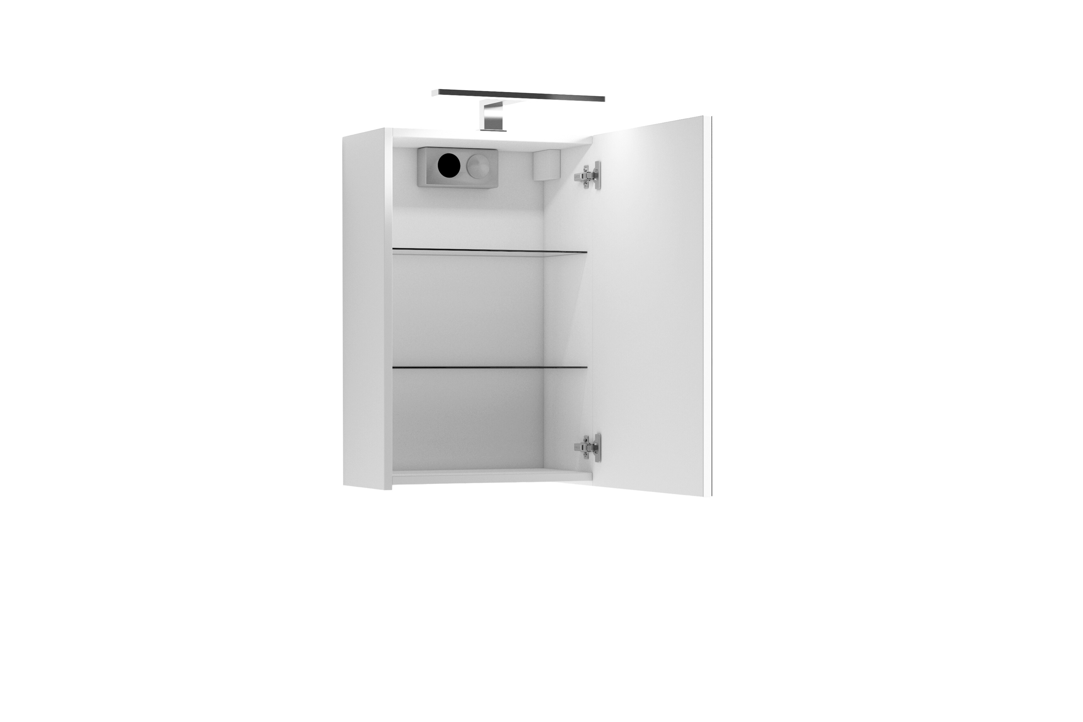 byLIVING Spiegelschrank SPREE, Breite 40 cm, weiß, LED Beleuchtung