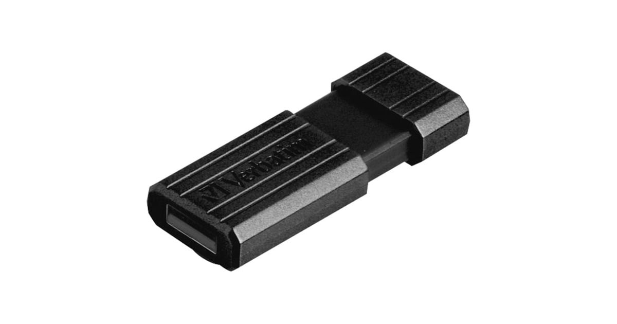 VerbatimPinStripe USB Drive 8 GB usb-stick  (Zwart, USB 2.0)