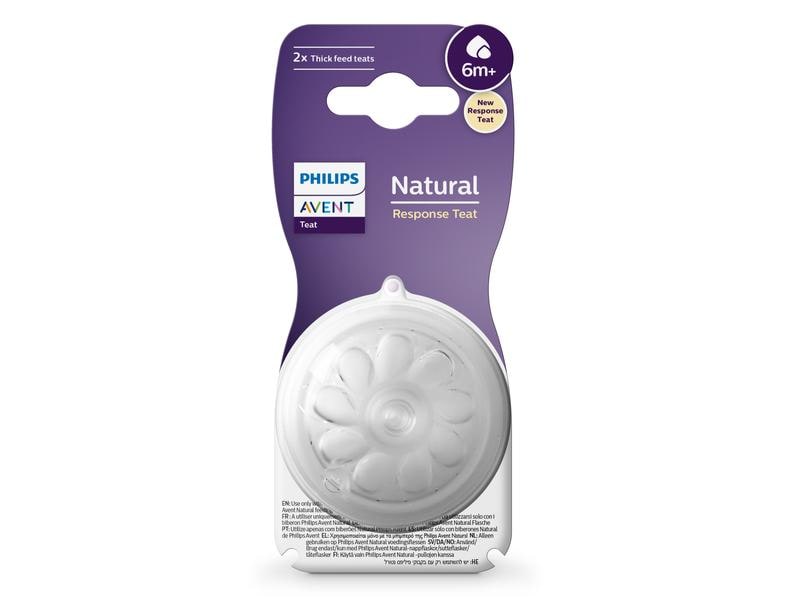 PHILIPS AVENT Trinksauger Natural Response 6m  Stufe 6 Brustähnlicher Sauger für dickflüssige Nahrung, 2 Stück