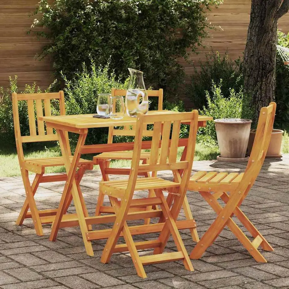 vidaXL - Tuinstoel - Bruin - Massief acaciahout - 36 x 46 x 86cm