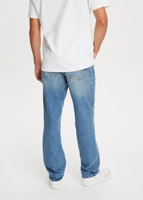 Bruno straight jeans damaged blauw (BLW.USM)