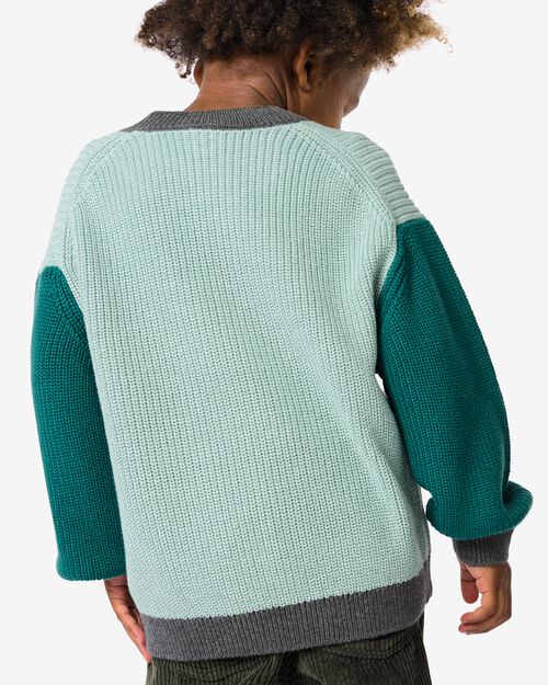 pull enfant en maille bleu