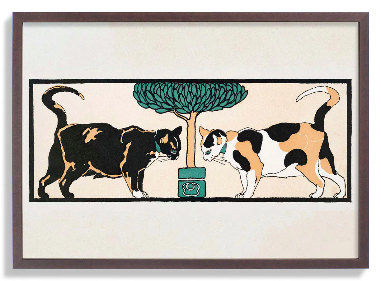 Katzen unter einem Baum von Edward Penfield