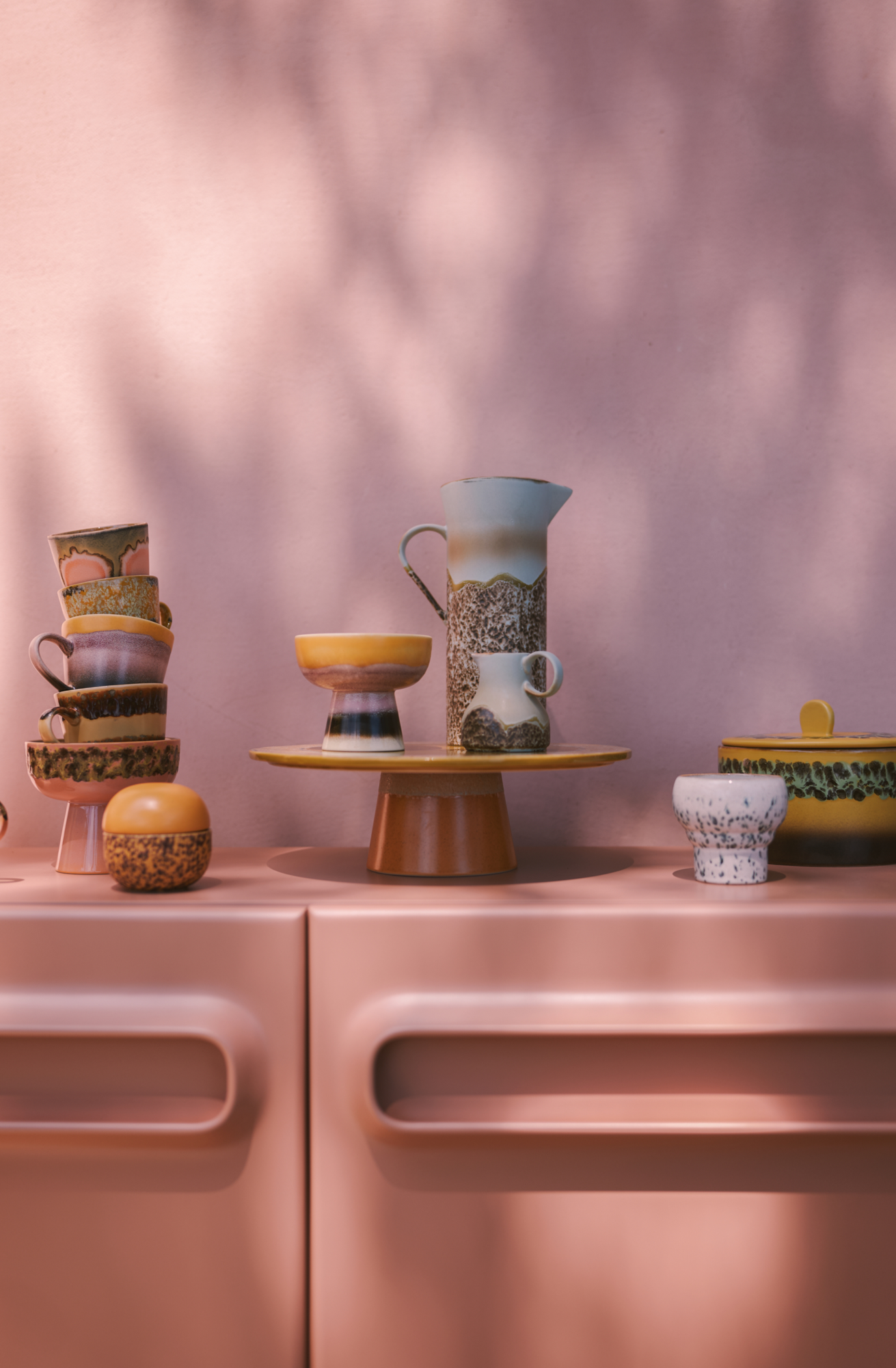Servies 70's Ceramics karaf shell