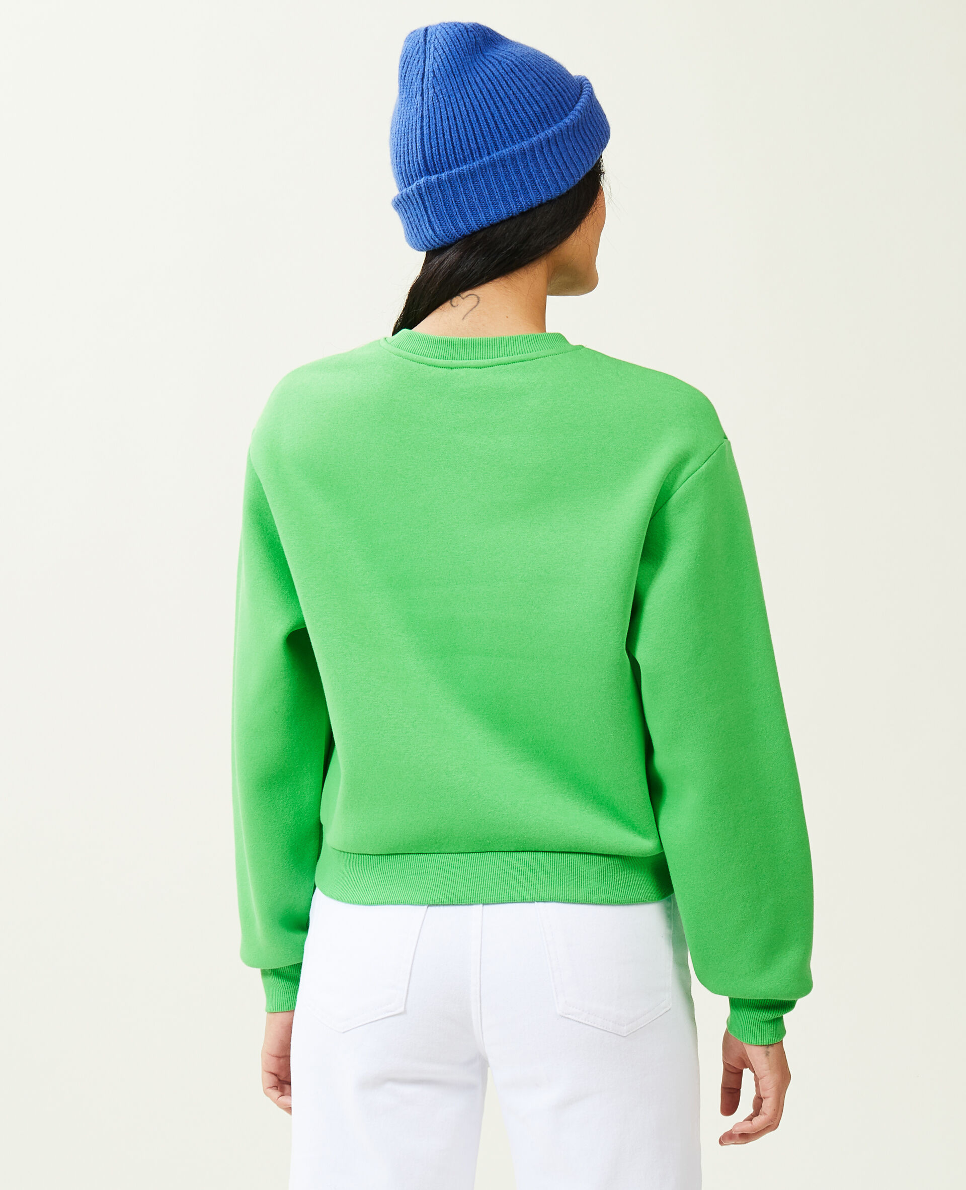 Sweat court col rond - Vert