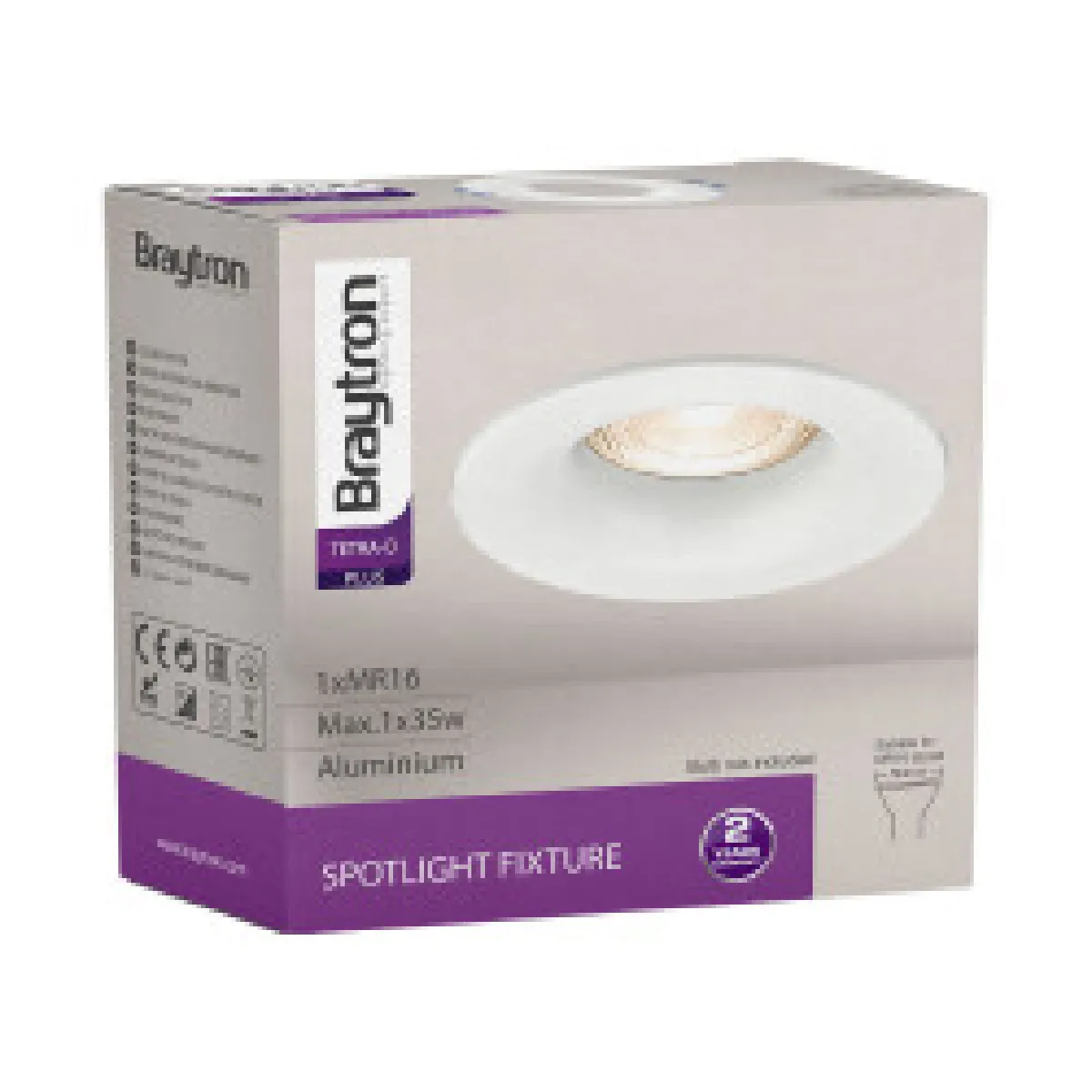 Braytron Fixations Spots Tetra-D Rond Blanc