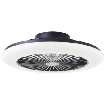 Brilliant plafondventilator Salerno met lamp en RGB functie 40W zwart