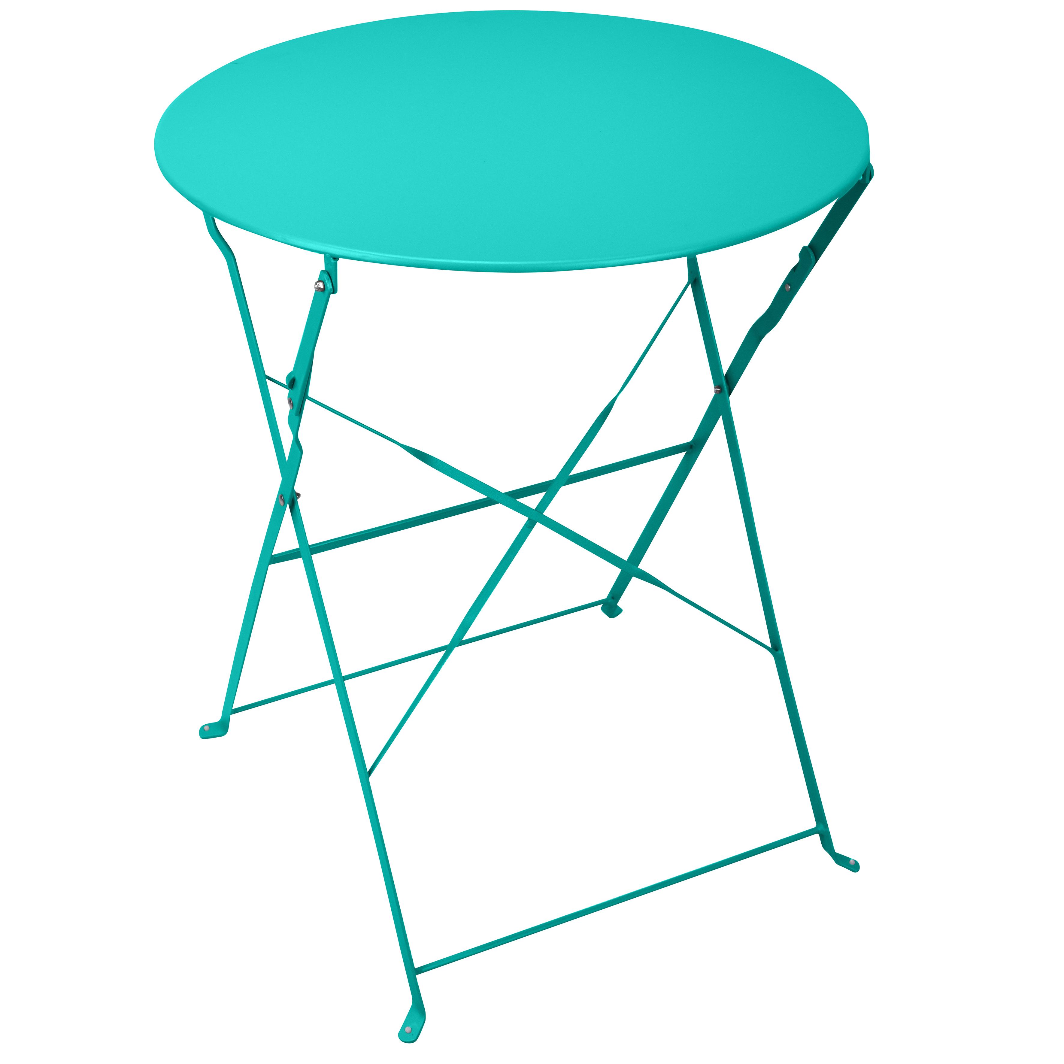 TABLE RONDE PLIANTE CAMARGUE BLEU OCEAN