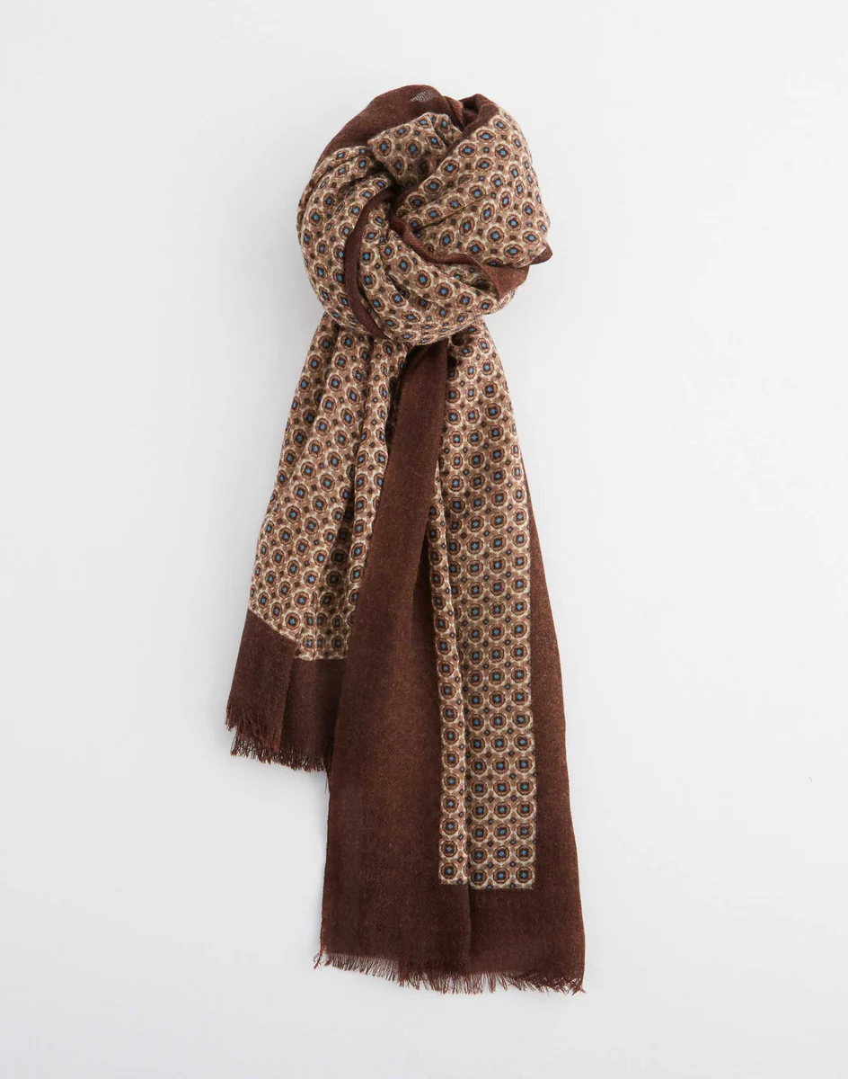 Écharpe laine marron