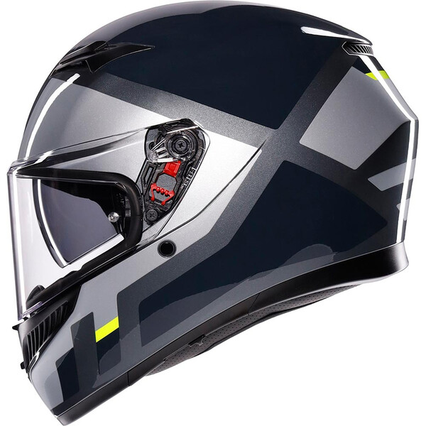 AGV - Casque K3 Shade Noir / Argent / Jaune fluo