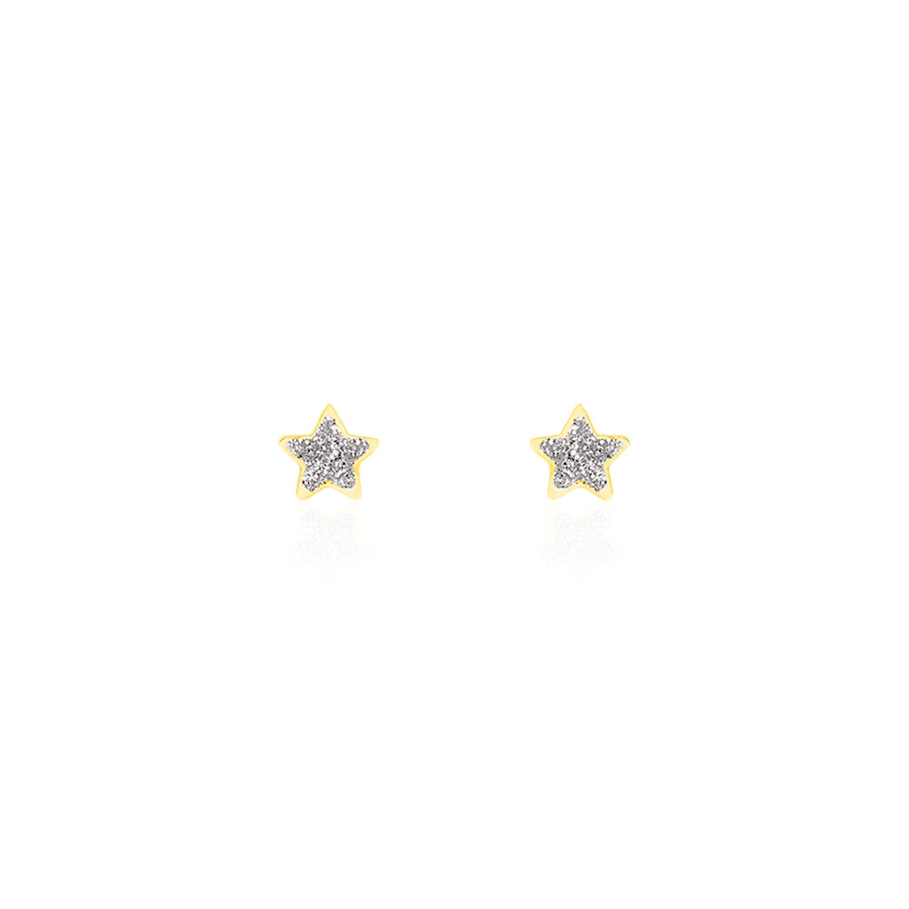 Boucles D'oreilles Puces Chirine Etoile Or Jaune