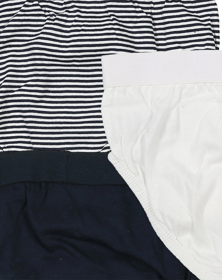 Slip JACKY BASIC 3er-Pack gestreift in marine/weiß
