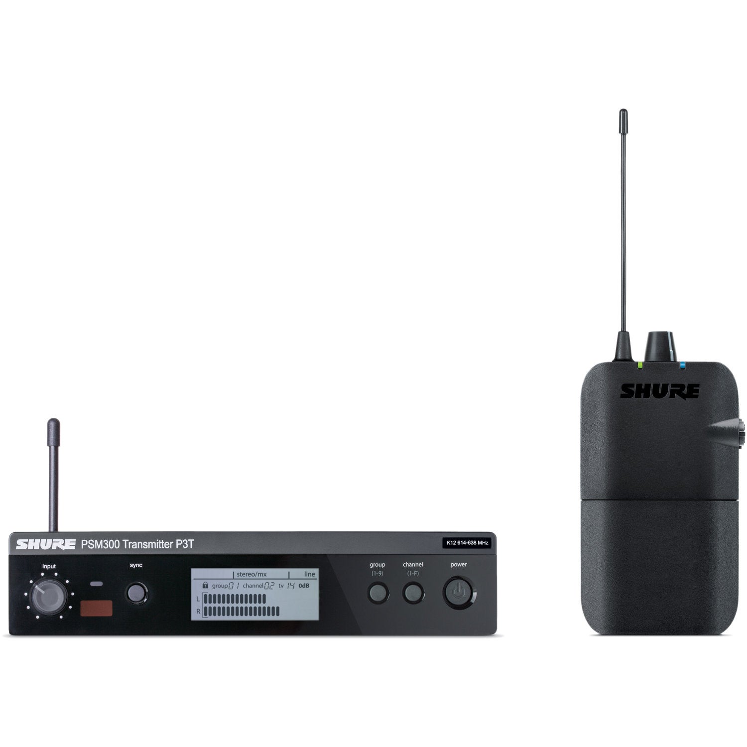 Shure P3TR112GR (H20, 518-542 MHz) PSM 300 in-ear set