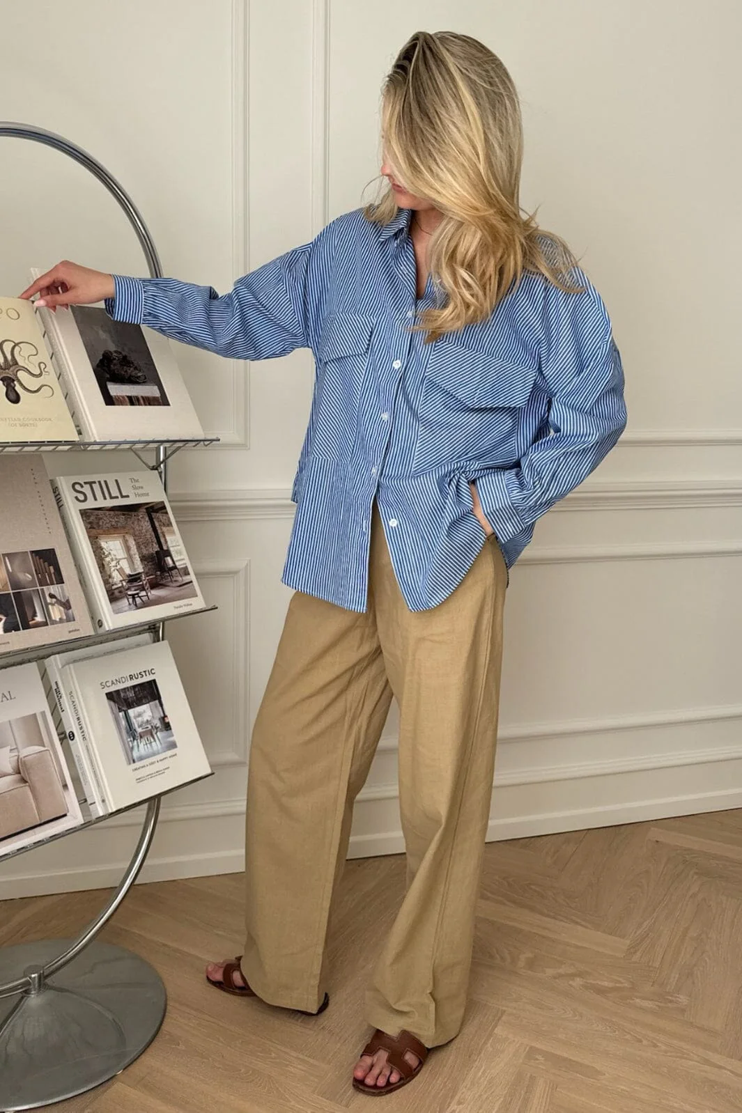 BYIC Theldaic Shirt dbws dark blue white stripe
