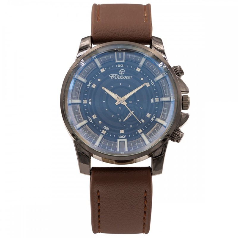 Montre Homme CHTIME bracelet Cuir Marron