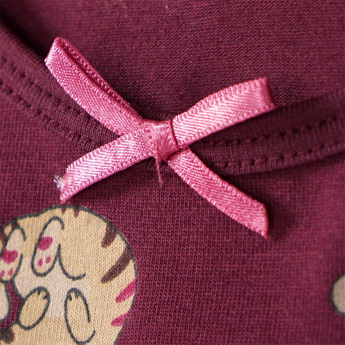 Topolino 3 Mädchen Unterhemden im Set bordeauxrot / himbeer / rosa