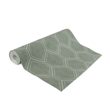 Vliesbehang Hexagon groen 118149