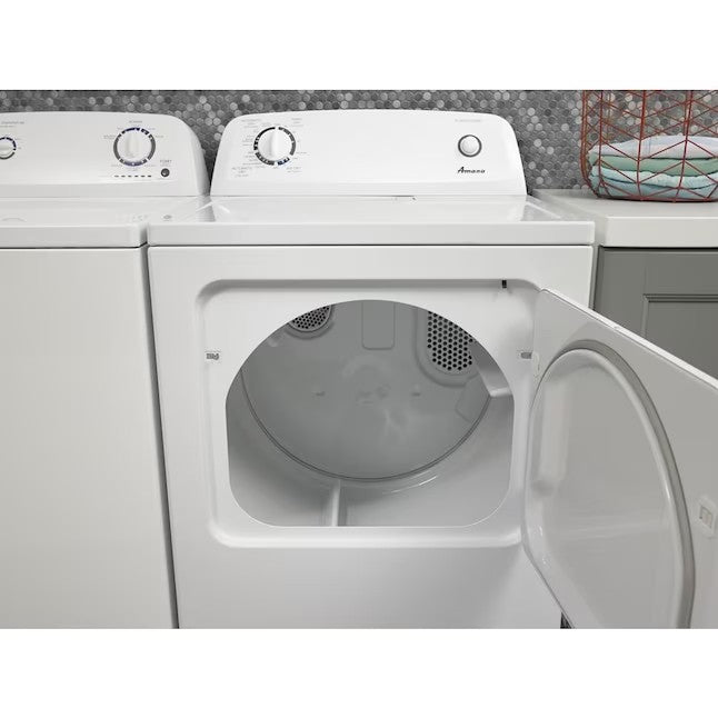 Secadora elétrica Amana de 6,5 pés cúbicos (branca)