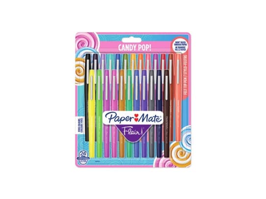Papermate Flair Candy Pop, Gelépenn med hette, Flerfarget, Flerfarget, Plast, Medium, Rund