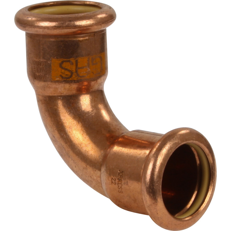 VSH Xpress gas koper pers bocht 90° 22mm