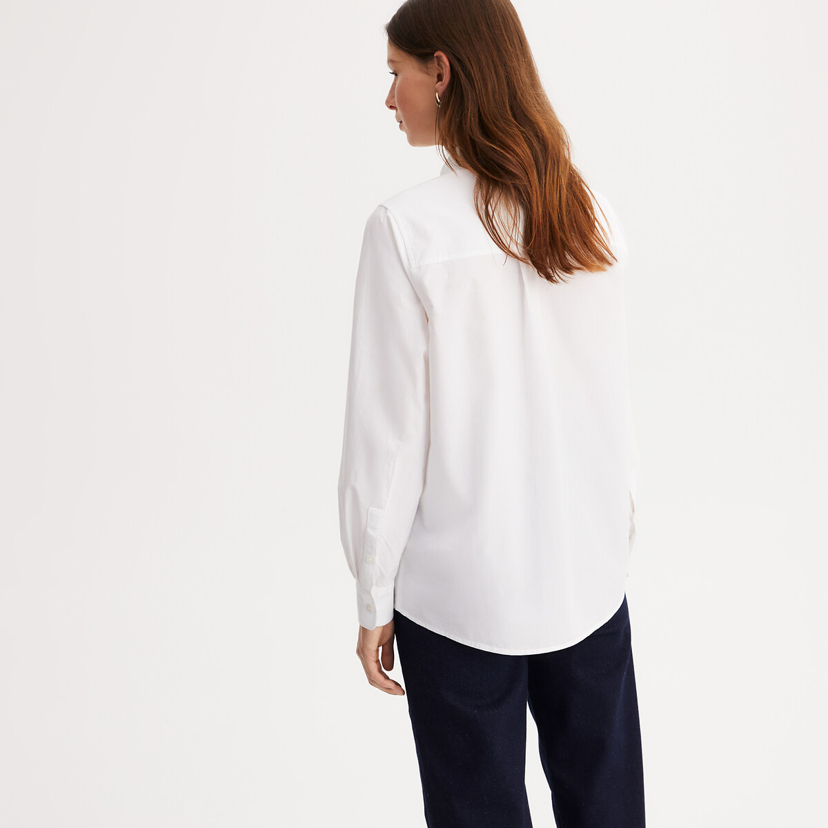 ANNE WEYBURN<br>Camisa de manga comprida, popeline de algodão
