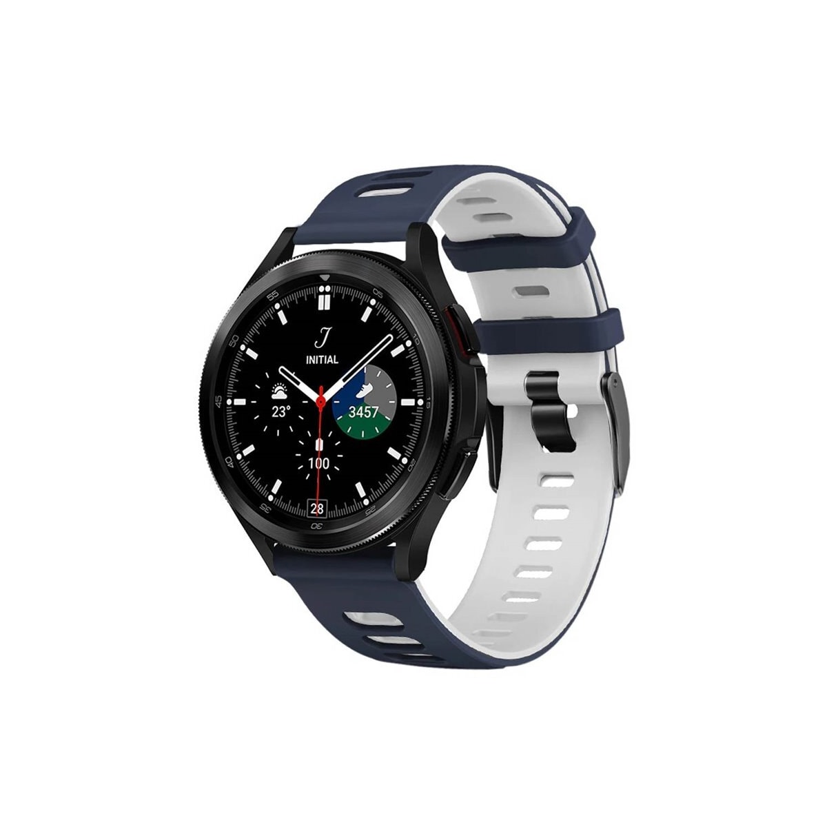 Twin Sport Armband Samsung Galaxy Watch 5 Pro (45mm) - Blå/hvit