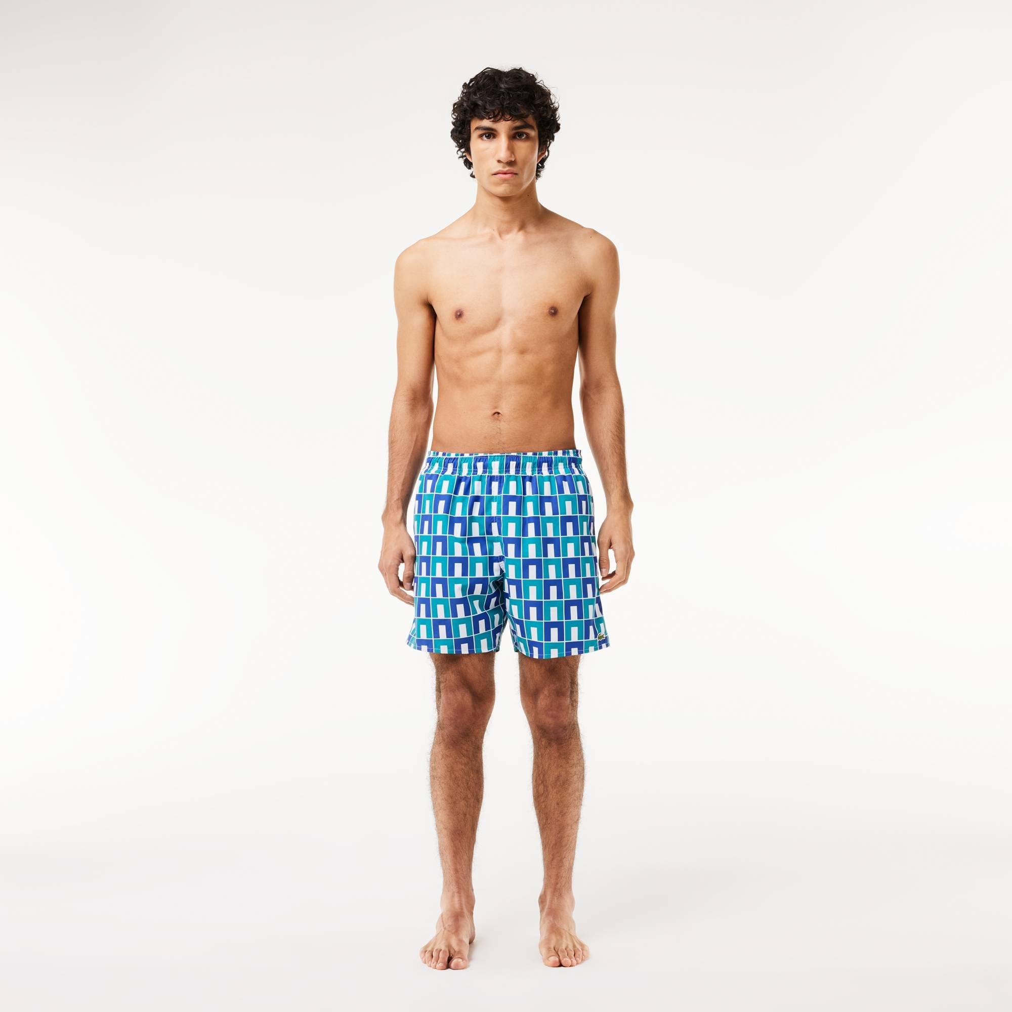 Lacoste Printed Swim Shorts