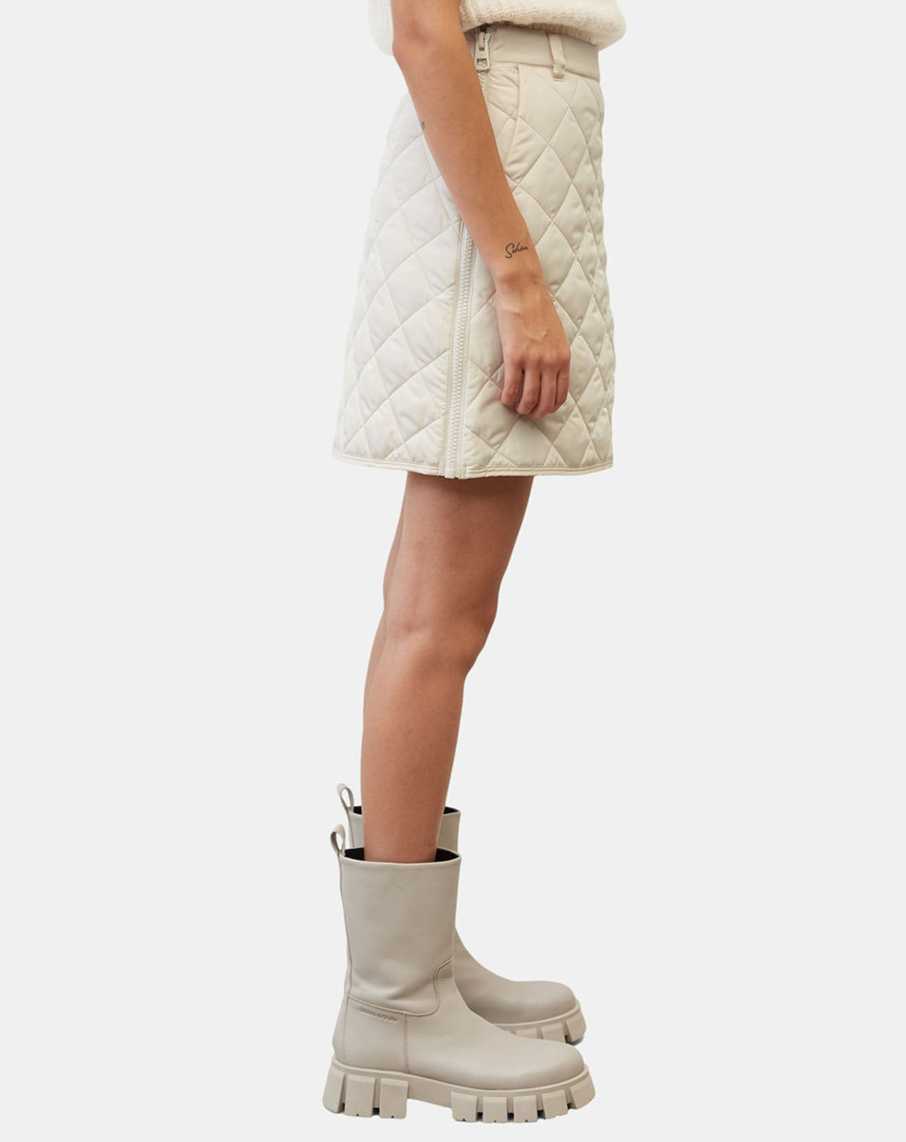 Marc O'Polo Jupe courte matelassée Padded écrue