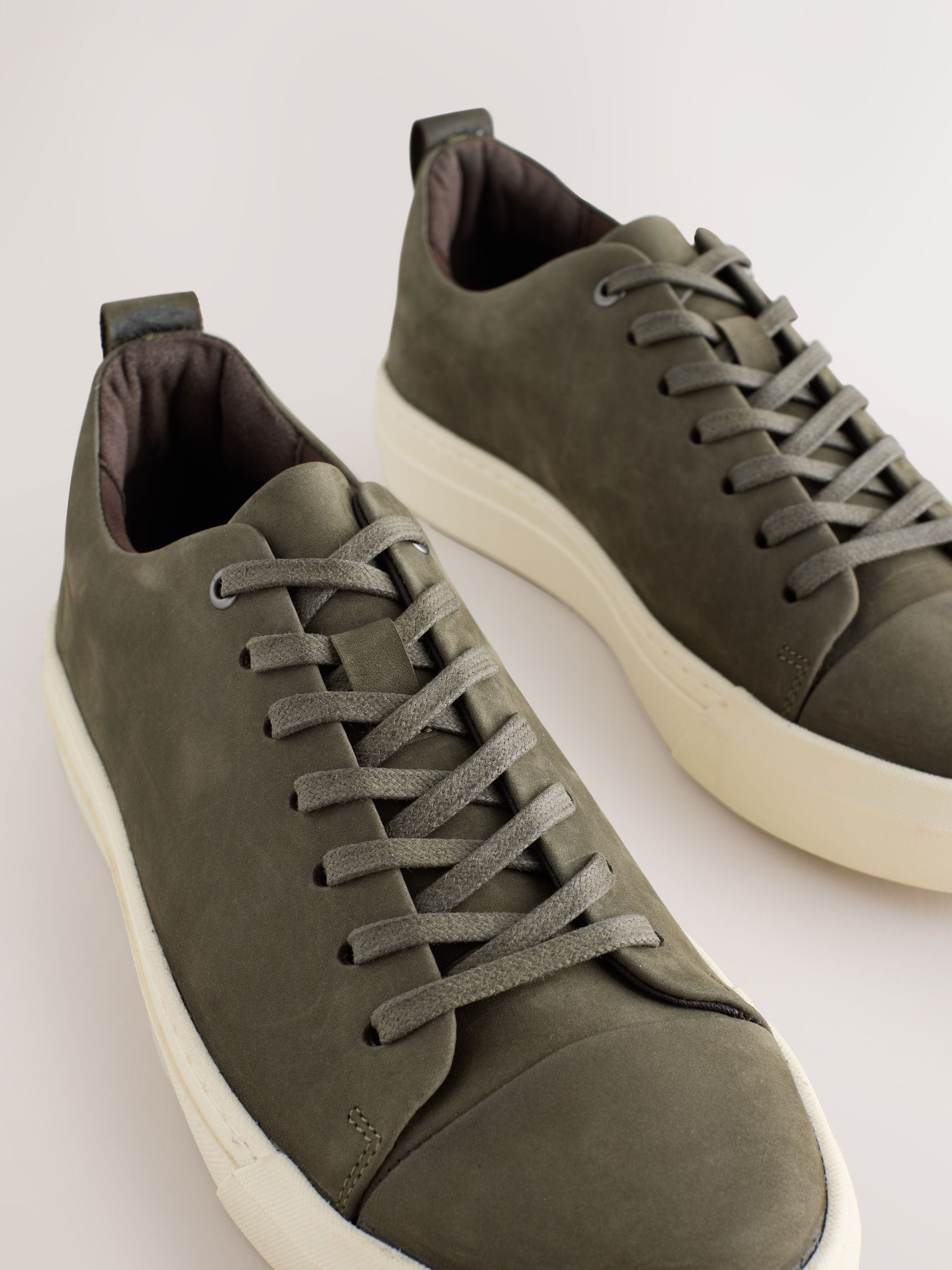 Kakigroen - Smart Casual Toe Cap Leather Longline Trainers