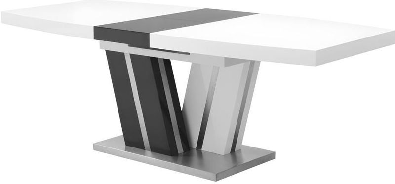 Eettafel - Wit - MDF - Roestvrij Staal - 6 Plaatsen