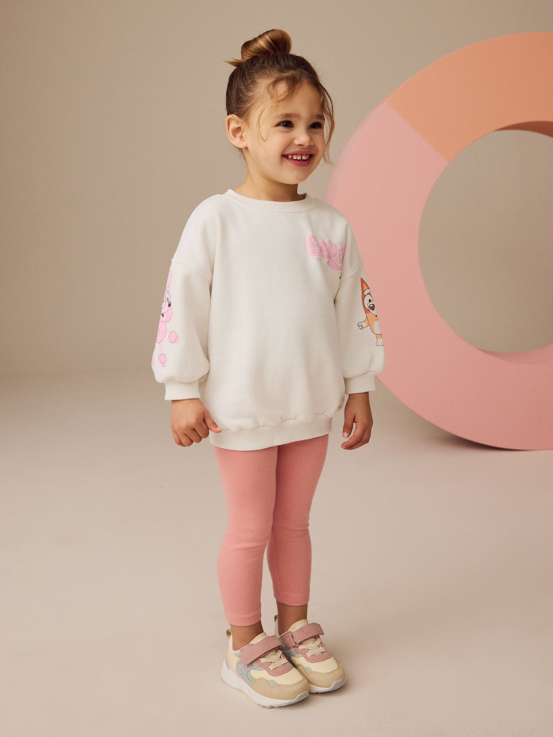 Crème - Set van Bluey sweatshirt en legging (12mnd-7jr)
