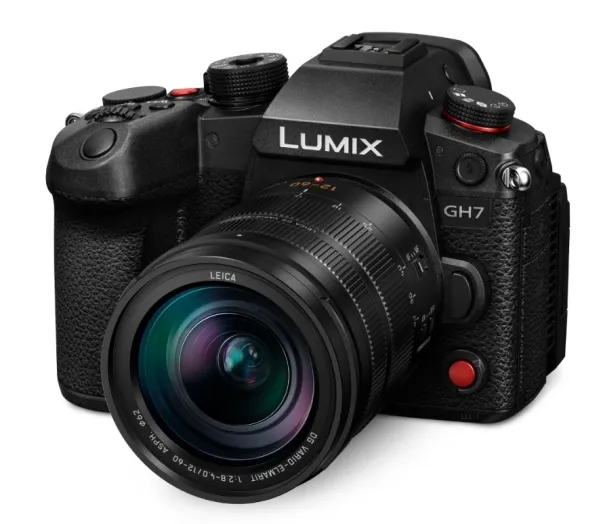 Panasonic GH7, 25,5 MP, 5776 x 4336 pixel, BSI CMOS, 4K Ultra HD, Berøringsskærm, Sort