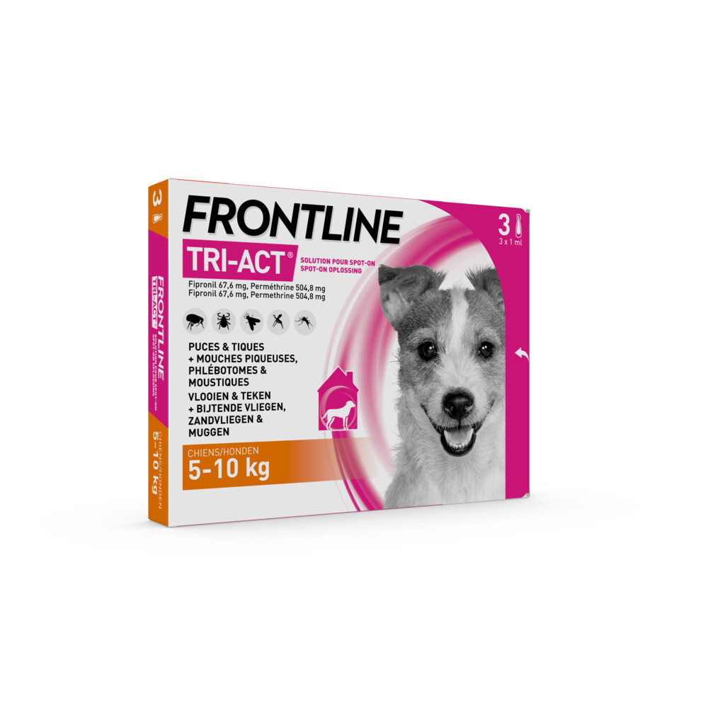 Frontline Tri-Act Anti Vlooien en Teken Druppels S3 pipetten