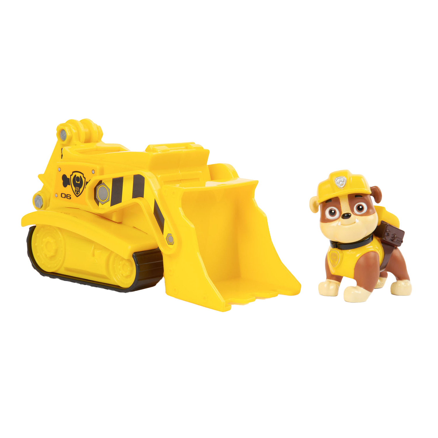 PAW Patrol Voertuig met Speelfiguur - Rubble's Bulldozer