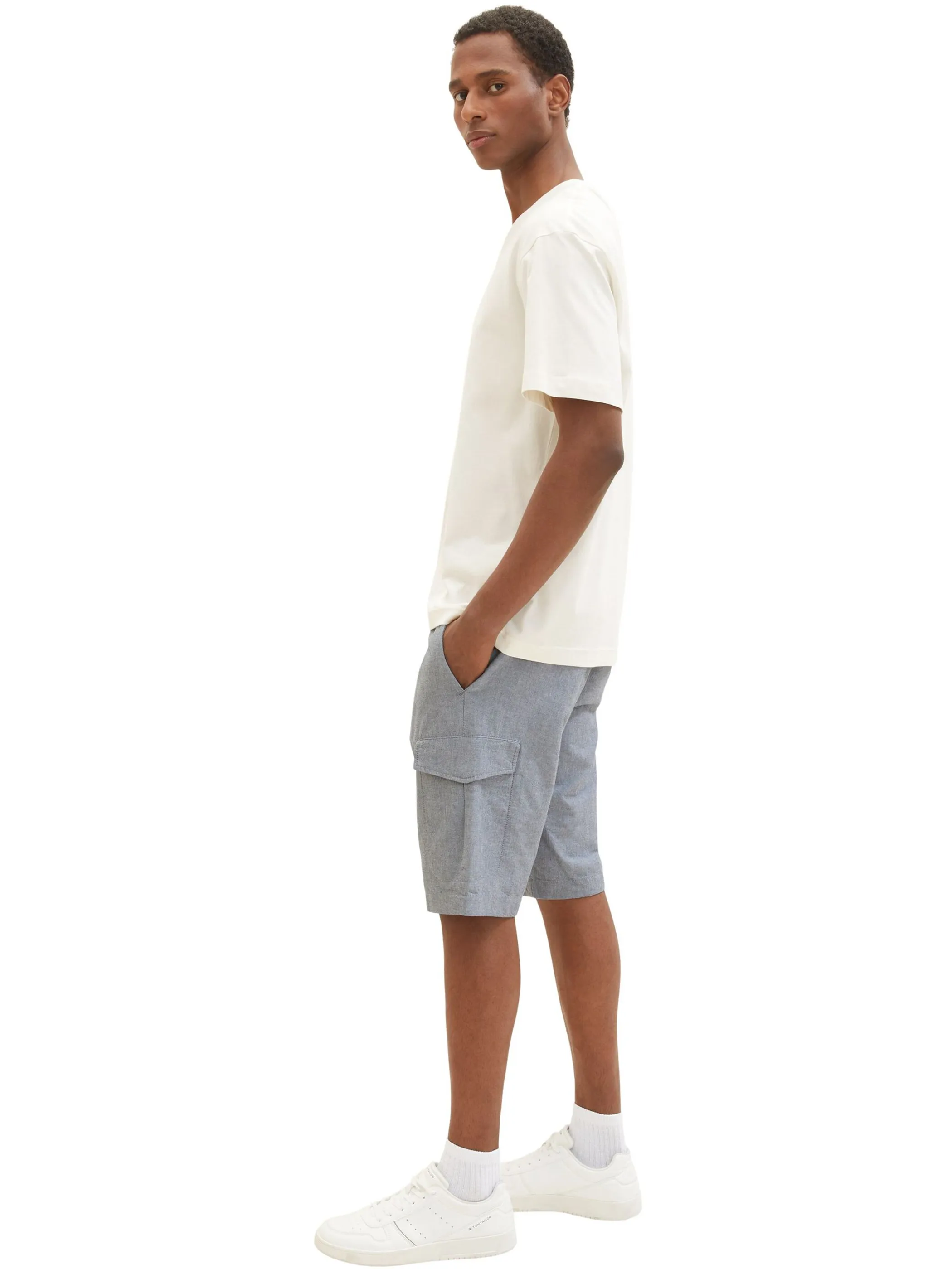 Herren Cargoshorts mit Flechtgürtel