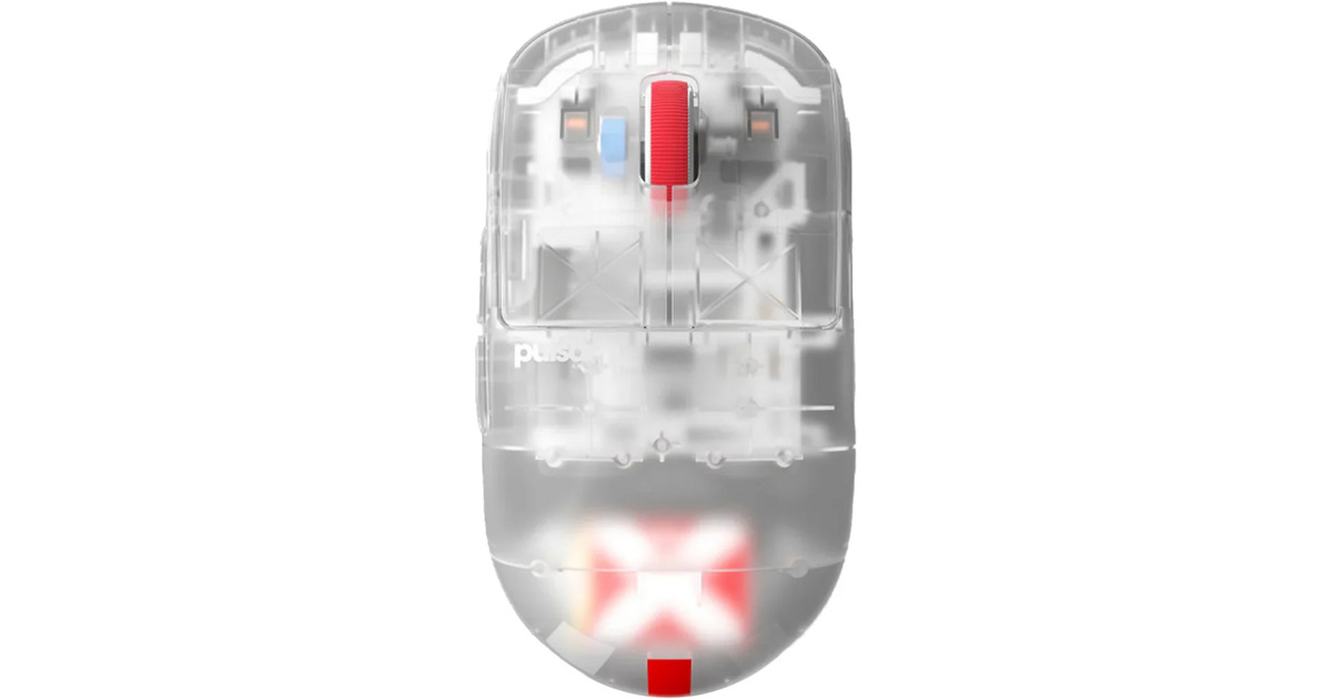 PulsarX2H Gaming Mouse - Super Clear Edition  (Wit/transparant, 26000 dpi)