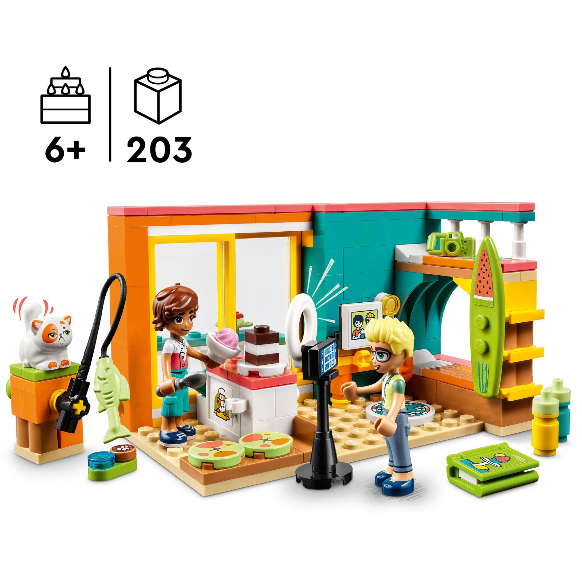 LEGO Konstruktionsspielzeug Friends Leos Zimmer